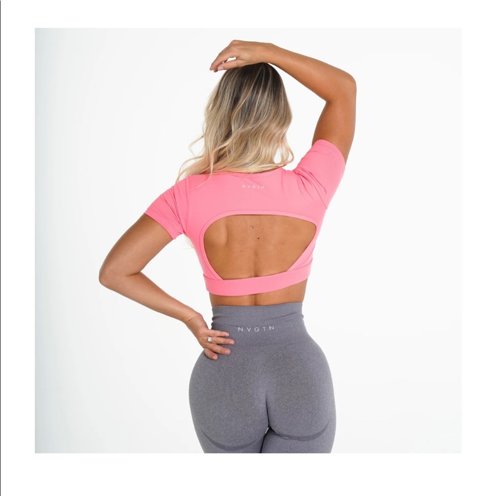 Coral Open Back Tee